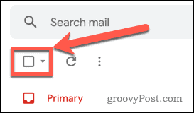 Botón Seleccionar correo electrónico de Gmail