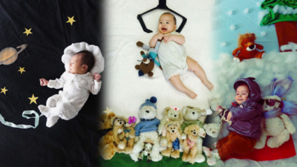 ¡Sesión de fotos de bebé concepto luna por mes! ¿Cómo tomar las fotos de bebés más diversas en casa?