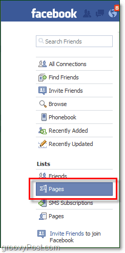 Cómo acceder a tu lista de páginas de Facebook