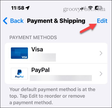 Cambie el método de pago de su cuenta Apple