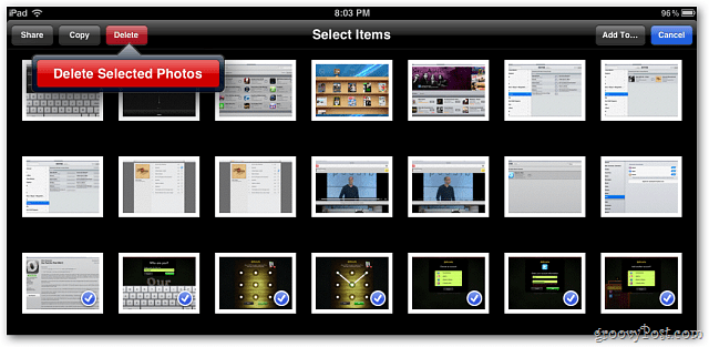 IOS 5: Batch Delete Photos en su iPhone, iPad o iPod Touch