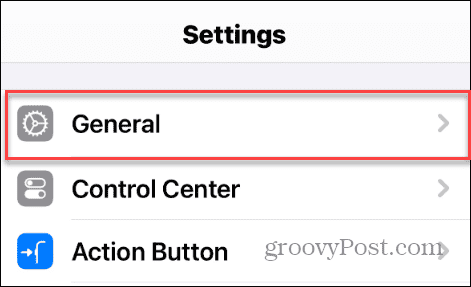 configuración general del iPhone
