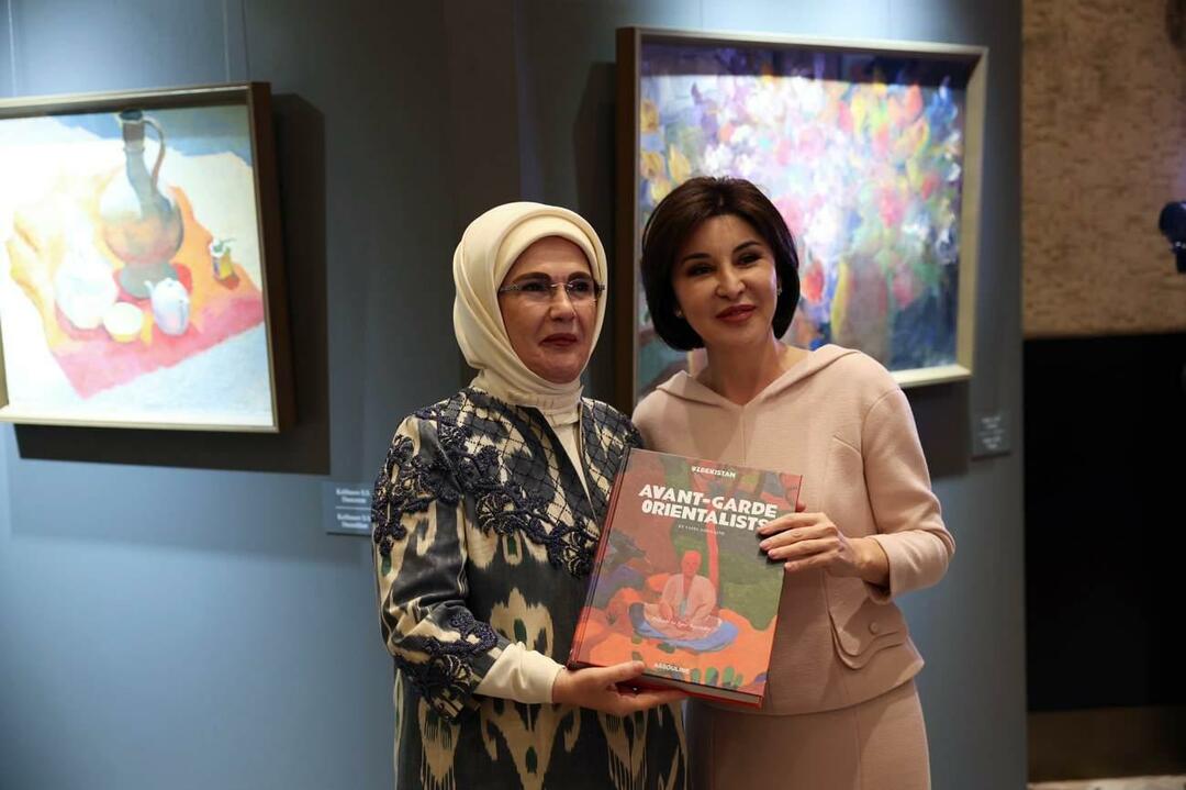 ¡La visita de Emine Erdogan a Samarcanda! Visitó la exposición Colors of Uzbekistan