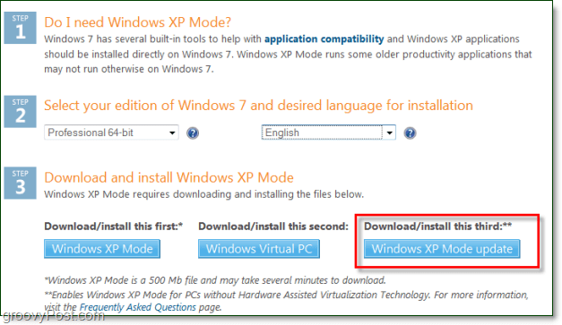 Ejecute el modo Windows 7 XP sin virtualización de hardware