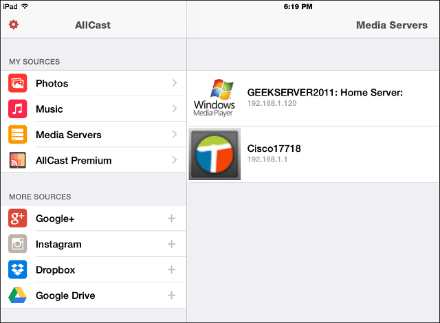 AllCast para iOS transmite medios a Xbox, Roku, Chromecast y más