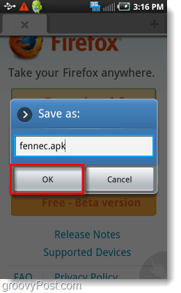 instalador de Android fennec.apk firefox beta 4