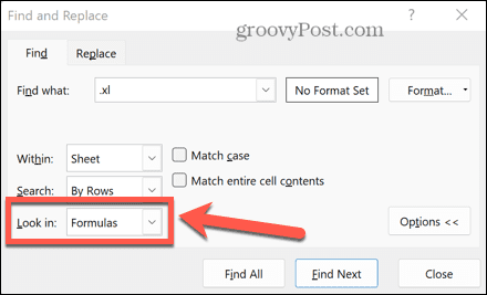 Excel encontrar en fórmulas