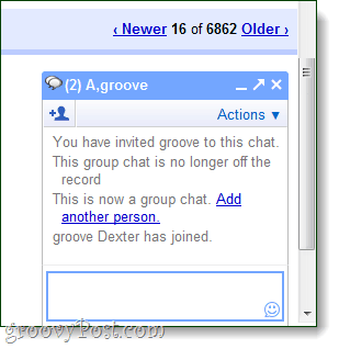 chat grupal en la ventana de gmail