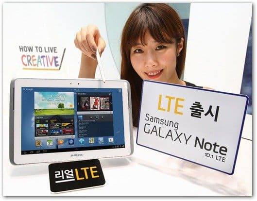 Samsung Galaxy Note 10.1 obtiene la versión LTE, solo en Corea