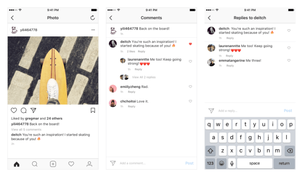 Instagram lanzará comentarios encadenados en iOS y Android durante las próximas semanas.