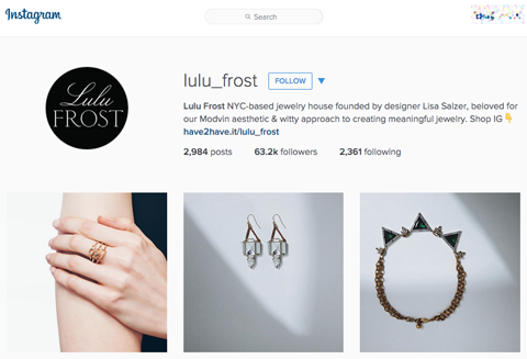 lulu frost perfil de instagram