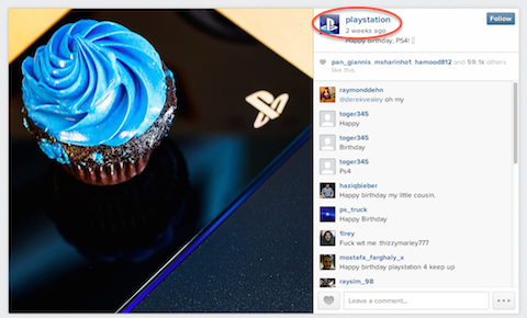 publicación de instagram de playstation