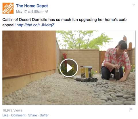 video de home depot en facebook