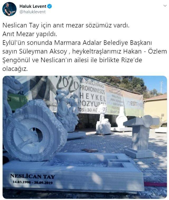 ¡Haluk Levent cumplió su promesa para Neslican Tay! Se hará una tumba conmemorativa ...