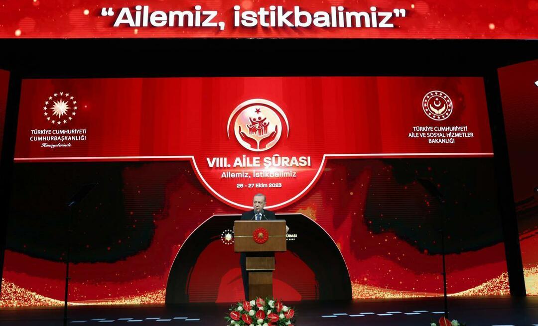 Recep Tayyip Erdoğan habló sobre la familia en el siglo turco: La familia es una estructura sagrada, no podemos dañarla