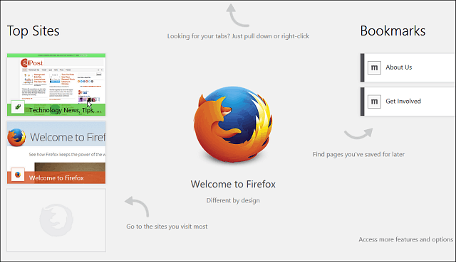 Firefox para Windows 8 Touch Beta disponible para pruebas públicas