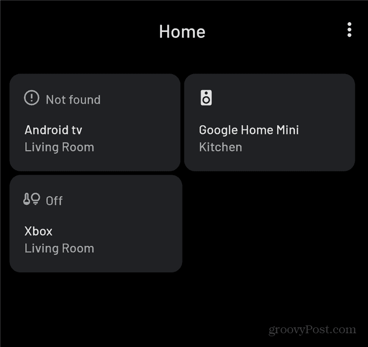 Controles principales de Android Smart Home