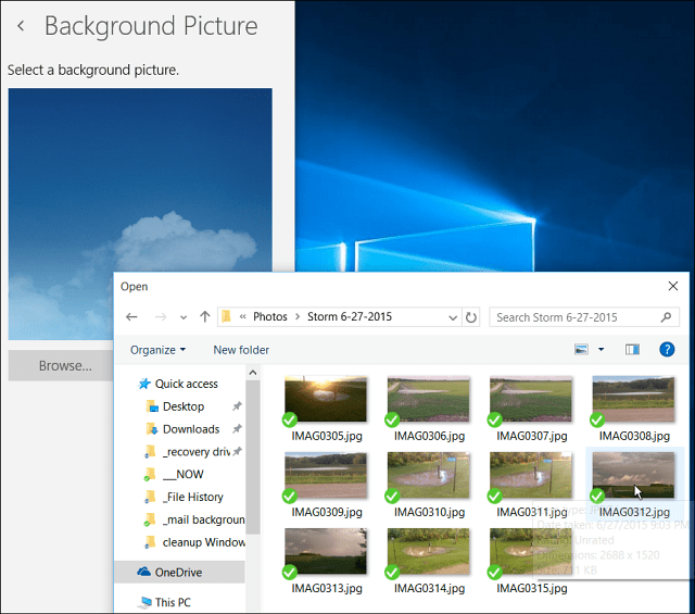 Cambiar la imagen de fondo del correo de Windows 10 o dejarlo en blanco