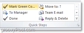 personalizar la lista de pasos rápidos en Outlook 2010