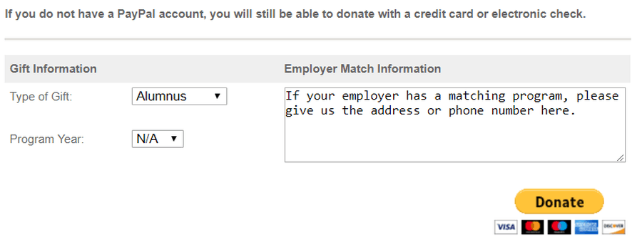botón de donación de paypal
