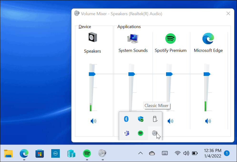 Restaurar mezclador de volumen clásico en Windows 11
