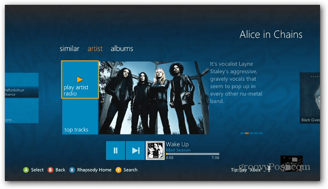 Xbox Live obtiene la aplicación Rhapsody Music para la consola 360