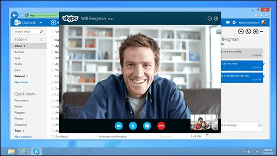 Skype ahora disponible por correo electrónico Outlook.com