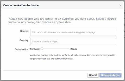creación de audiencia similar en facebook