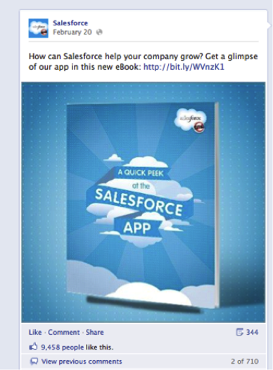 anuncio de facebook de salesforce