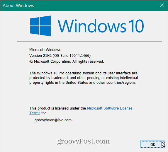 versión de Windows 10_bloquear la actualización de Windows 11