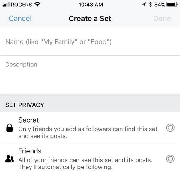 Facebook parece permitir a los usuarios seleccionar un destino personalizado para publicaciones, enlaces, videos y más en su línea de tiempo personal. 