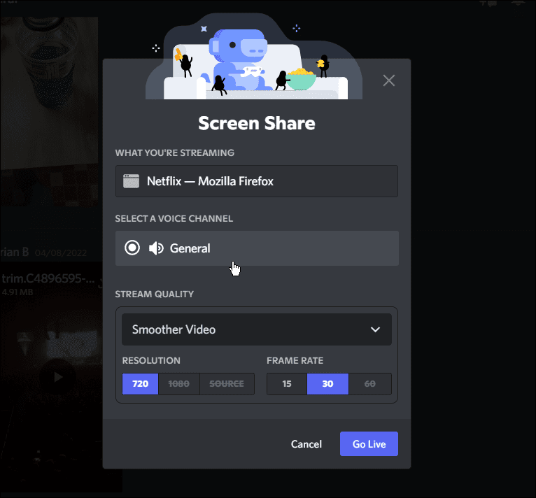 opciones de compartir pantalla