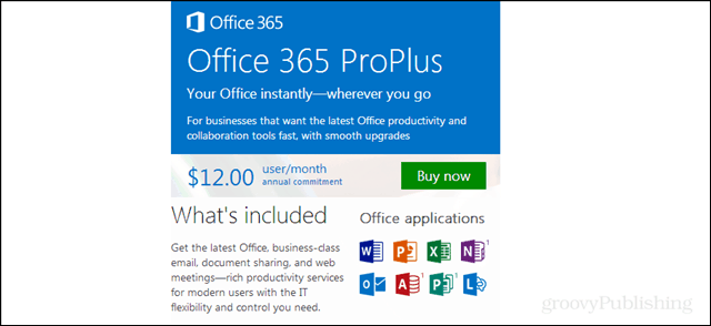 Office 365 proplus precios, aplicaciones incluidas