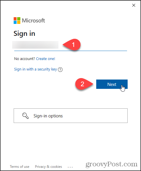 Ingrese el correo electrónico de Microsoft para el programa Windows Insider