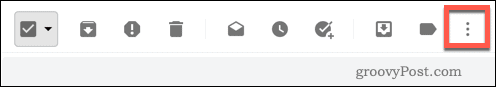 Icono de menú de tres puntos de Gmail