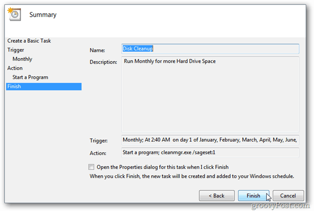 Hacer que Windows ejecute la limpieza del disco automáticamente con el Programador de tareas