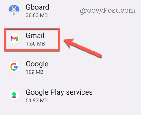 aplicación de gmail android