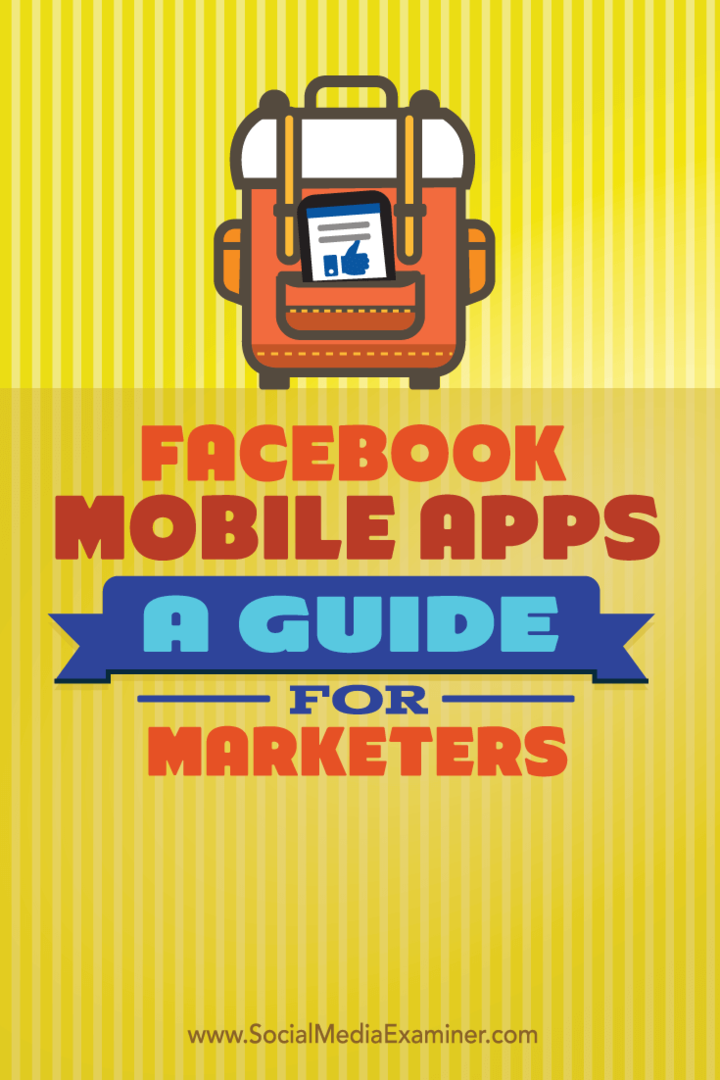 administrar el marketing con las aplicaciones móviles de Facebook