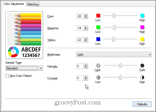 Ajuste manual de color