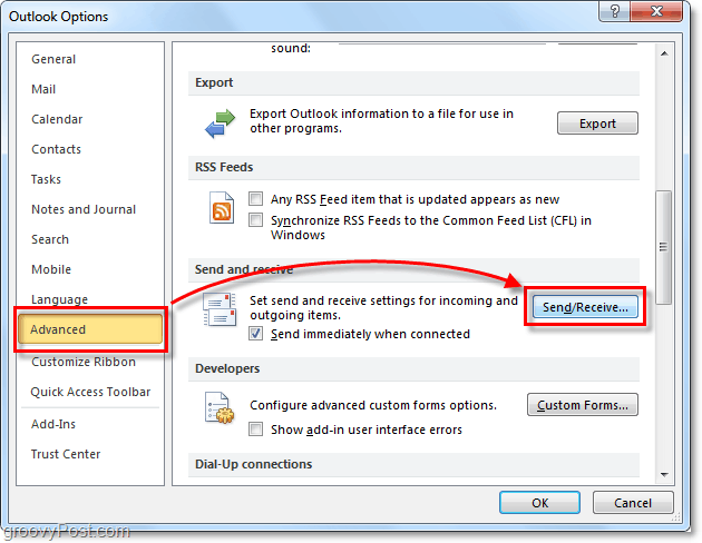 Cómo programar el envío / recepción automático en Outlook 2010