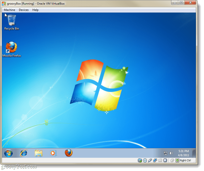 virtualbox corriendo