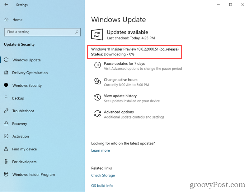 Descarga de compilación de Windows 11 Preview