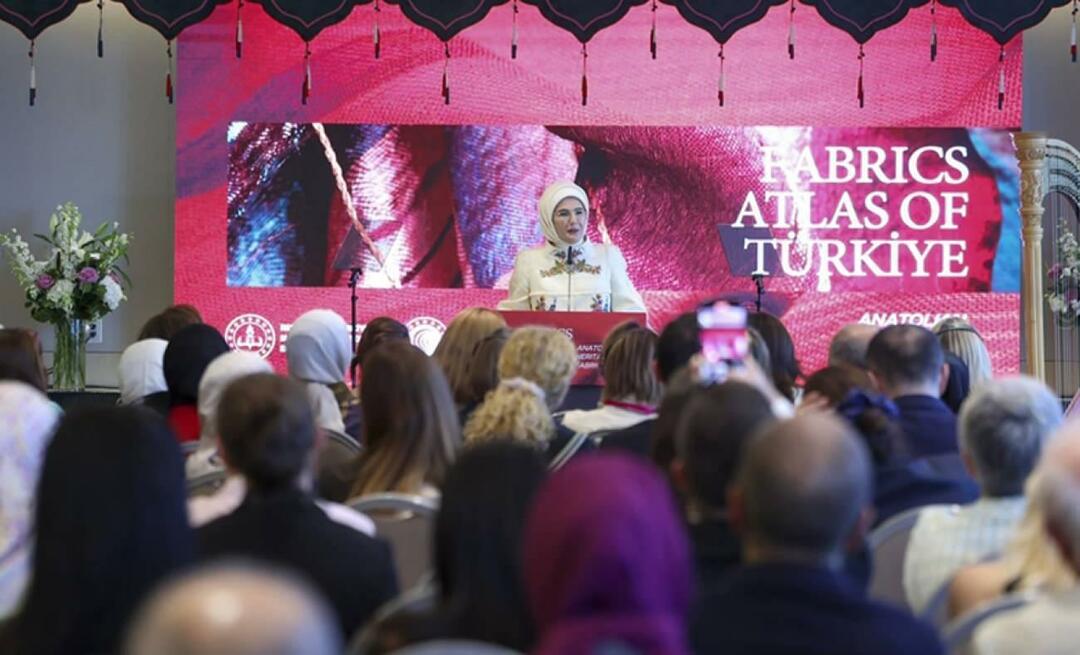 La Primera Dama Erdoğan se reunió con las esposas de los líderes en Nueva York: los tejidos de Anatolia deslumbraban