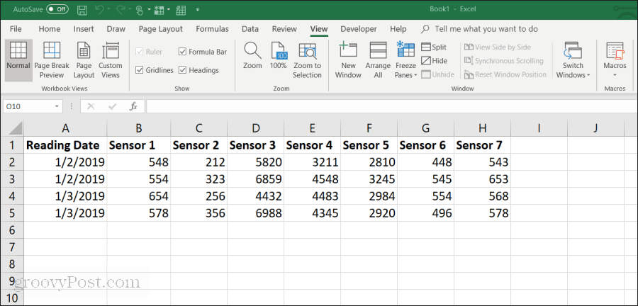 ejemplo de hoja de cálculo de excel