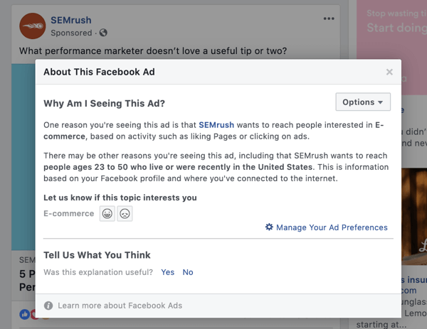 Investigue los anuncios de Facebook de sus competidores, paso 11.