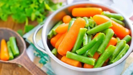 ¿Cómo se almacenan las verduras y la carne? 