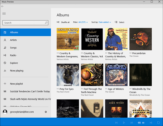 Microsoft lanza aplicaciones de vista previa de música y video para Windows 10