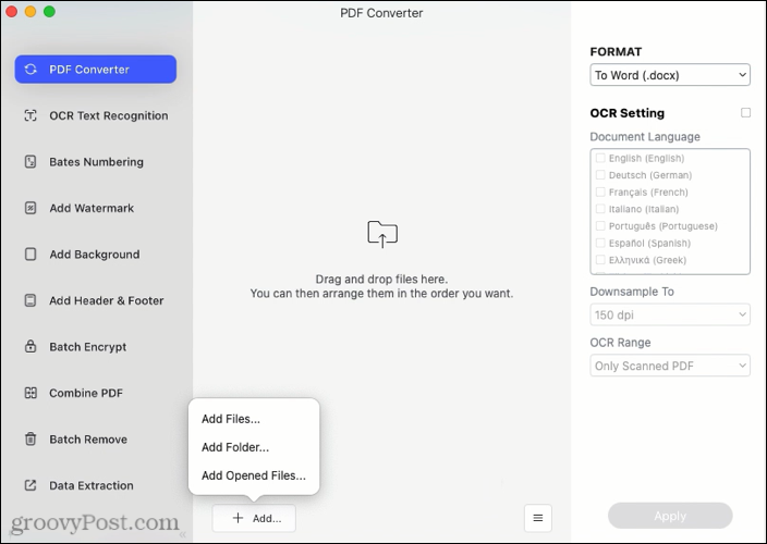 Convertidor de PDF por lotes