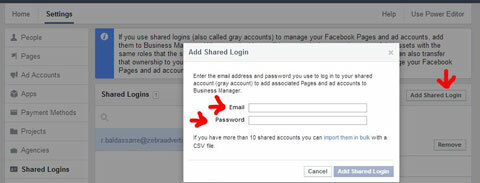 conectando cuentas grises al administrador comercial de facebook