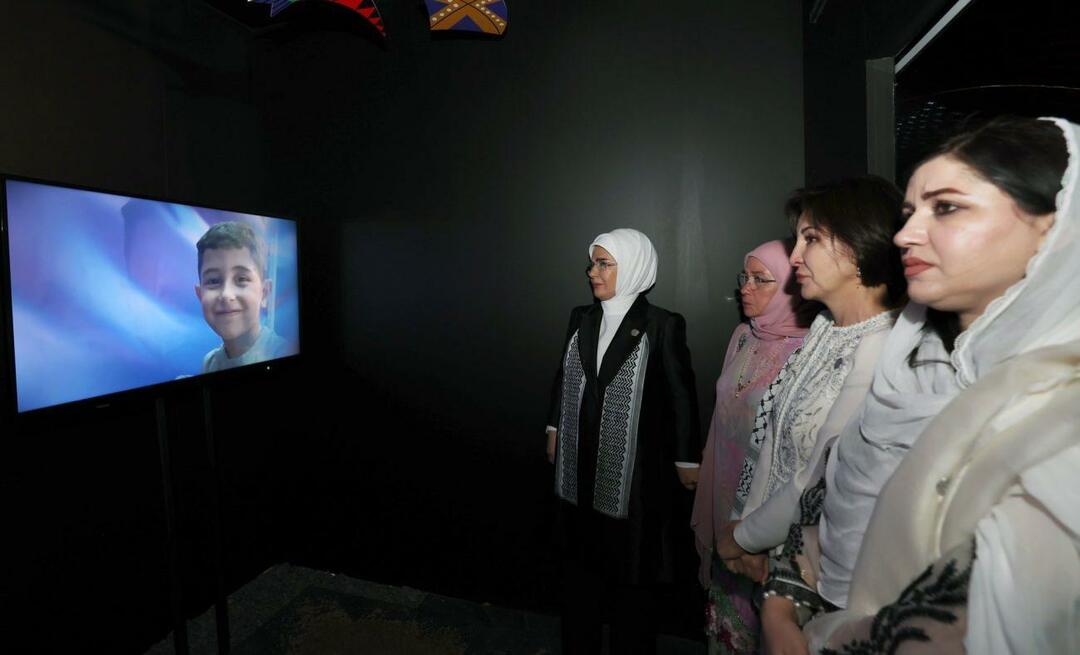 ¡La Primera Dama Erdoğan compartió la exposición 'Gaza: Resistiendo a la Humanidad'!